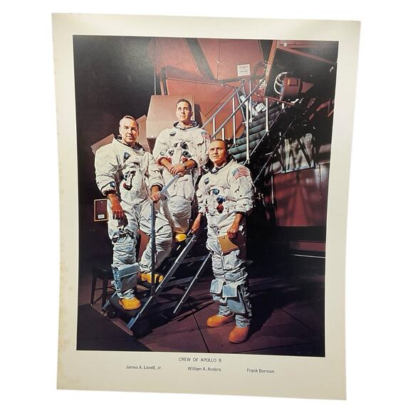 Vintage Apollo 8 NASA Astronauts Photo Lovell Anders Borman 1968 - Picture 1 of 4